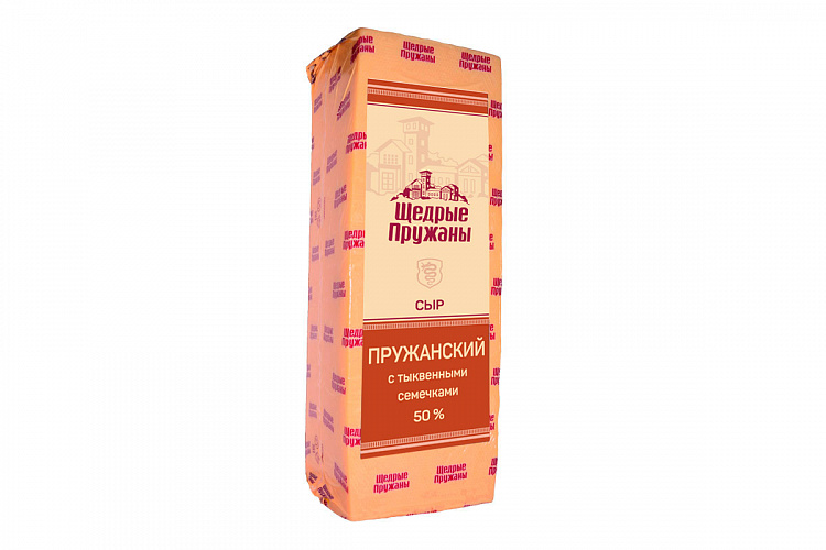 фото продукта Сыр "Пружанский с тыквенными семечками"