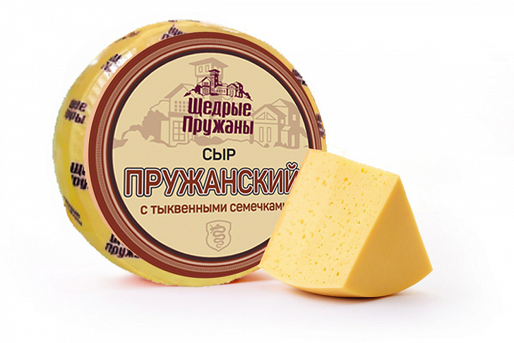 фото продукта Сыр "Пружанский с тыквенными семечками"